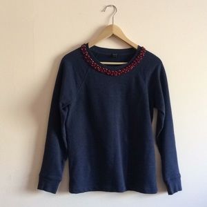 J Crew embellished sweatshirt